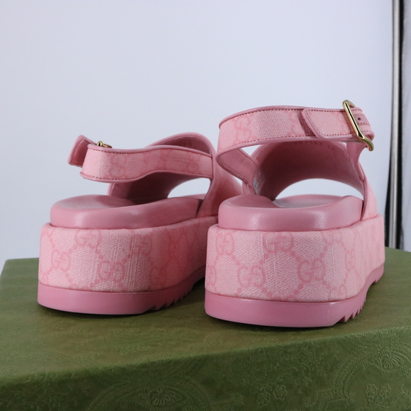 Gucci 38 Candy Pink GG supreme Platform Y2K Chunky Platforms E787 - Picture 11 of 15